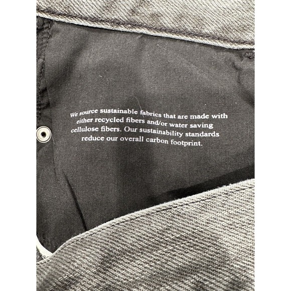 FRAME Denim Jeans Women's Size 23 Black Le Garcon Crop Straight Raw Hem Ankle‎ - Picture 8 of 10